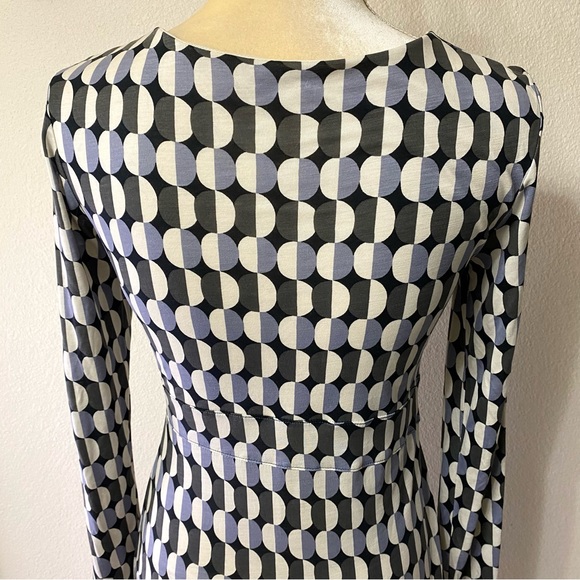 Boden Long-Sleeve Geometric Print Dress - Picture 5 of 8
